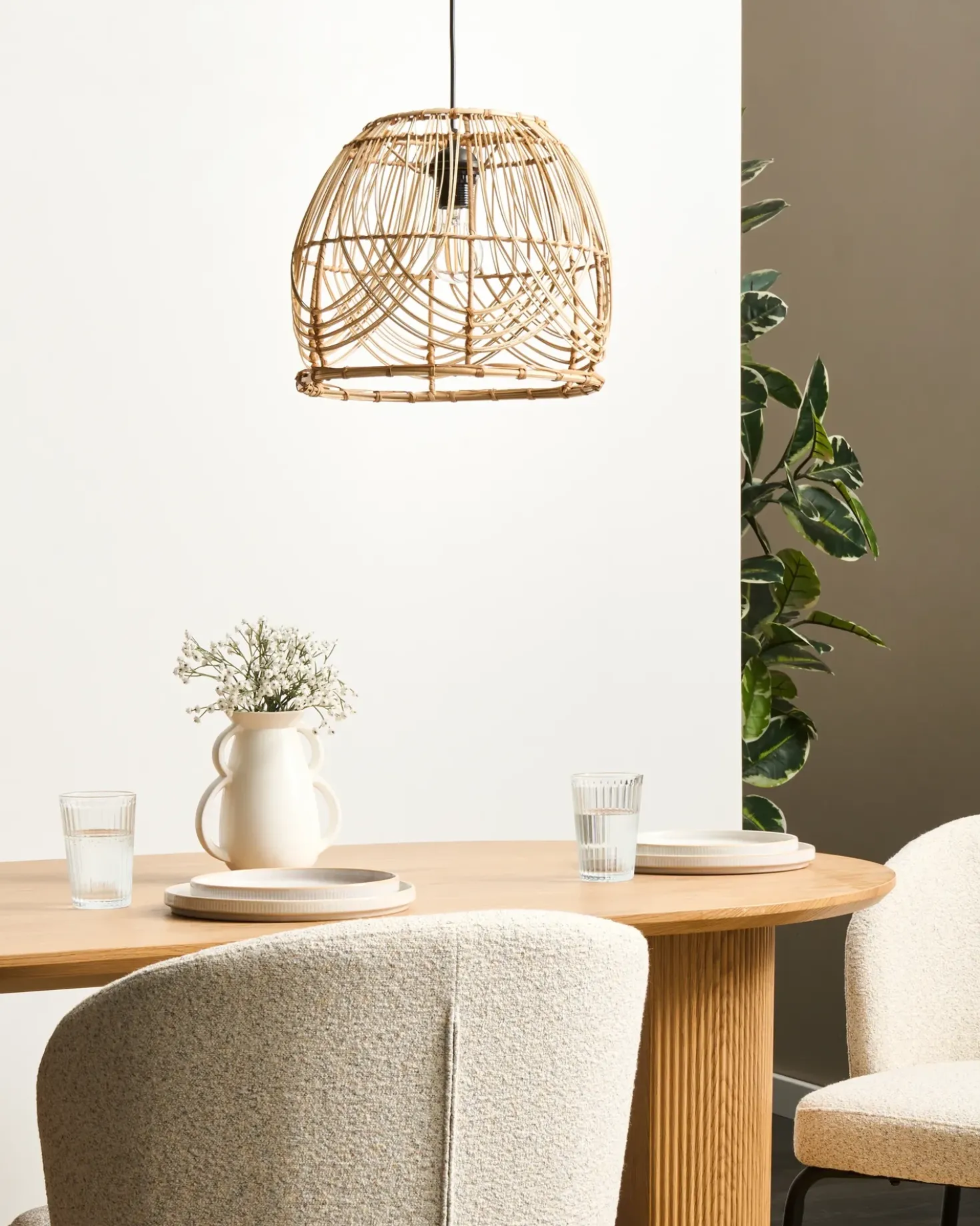 Lampadario POSTRERO Rattan Naturale