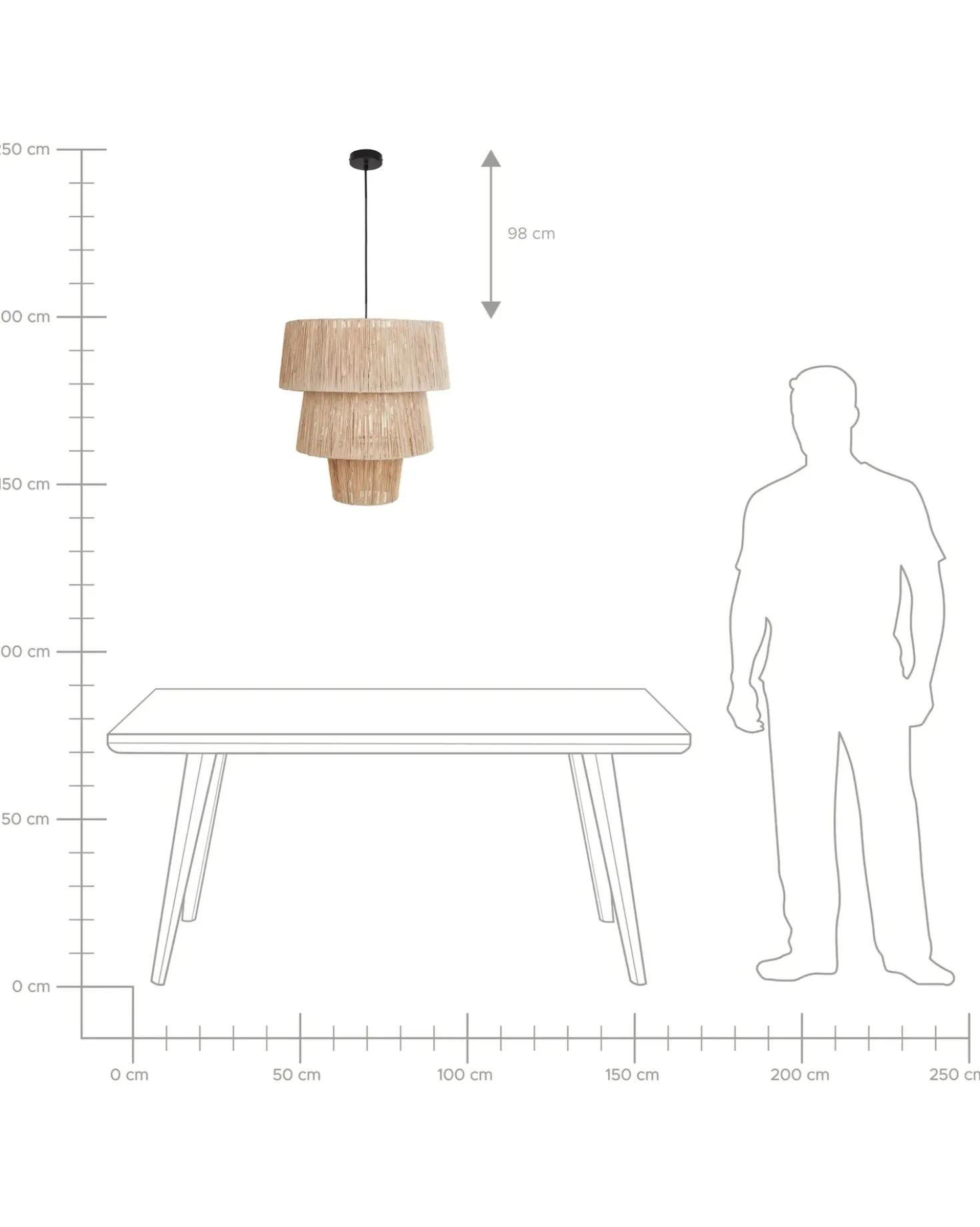 Lampadario PREMAT Vimini Naturale