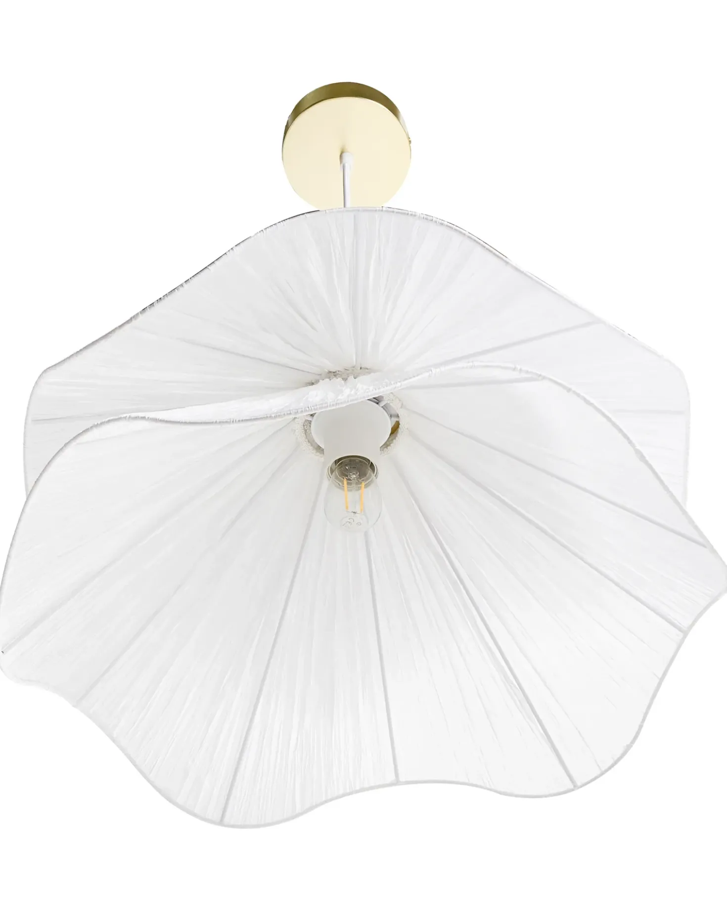 Lampadario PUNGWE Tessuto Bianco