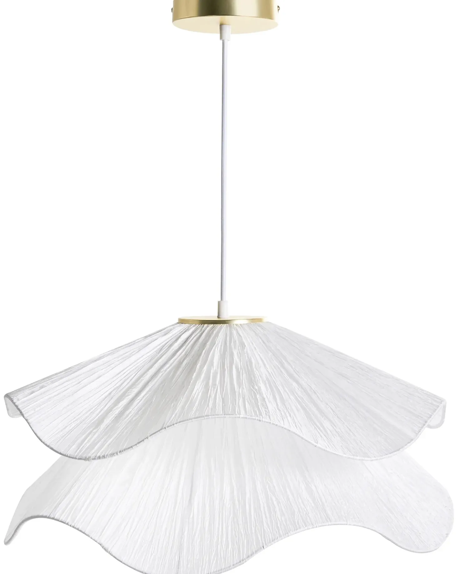 Lampadario PUNGWE Tessuto Bianco