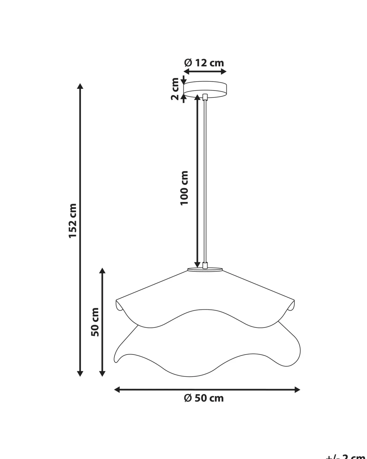 Lampadario PUNGWE Tessuto Bianco
