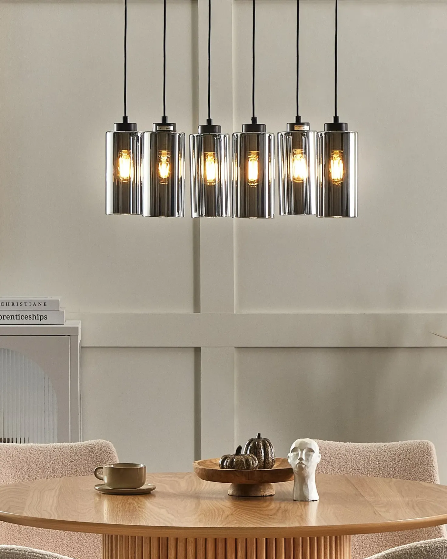 Lampadario PURIRI Vetro Grigio