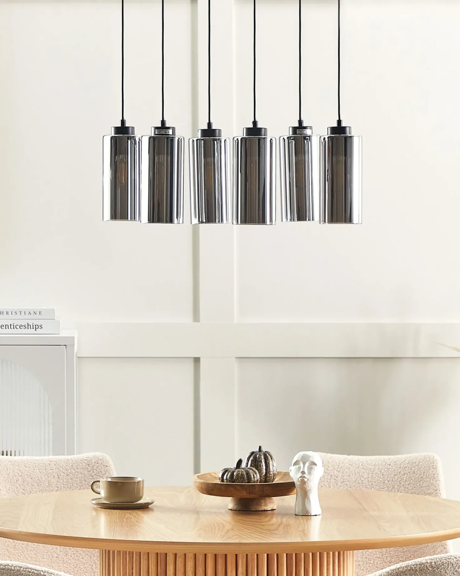 Lampadario PURIRI Vetro Grigio