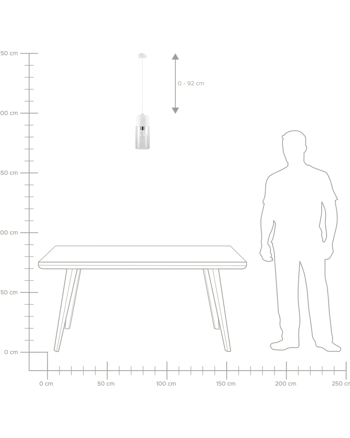 Lampadario PURUS Vetro Bianco