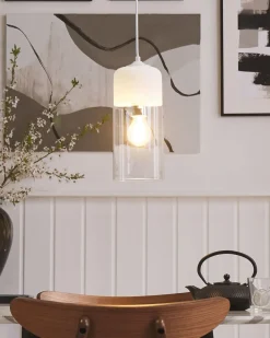 Lampadario PURUS Vetro Bianco