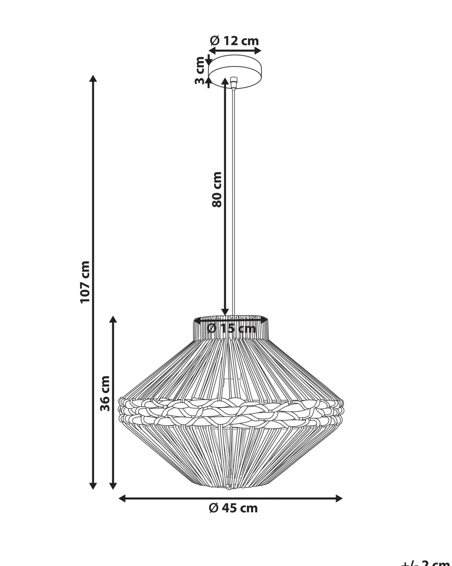Lampadario RABACCA Corda di carta Naturale