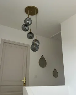 Lampadario RALFES Vetro Ottone