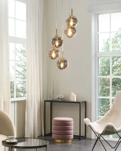 Lampadario RALFES Vetro Ottone