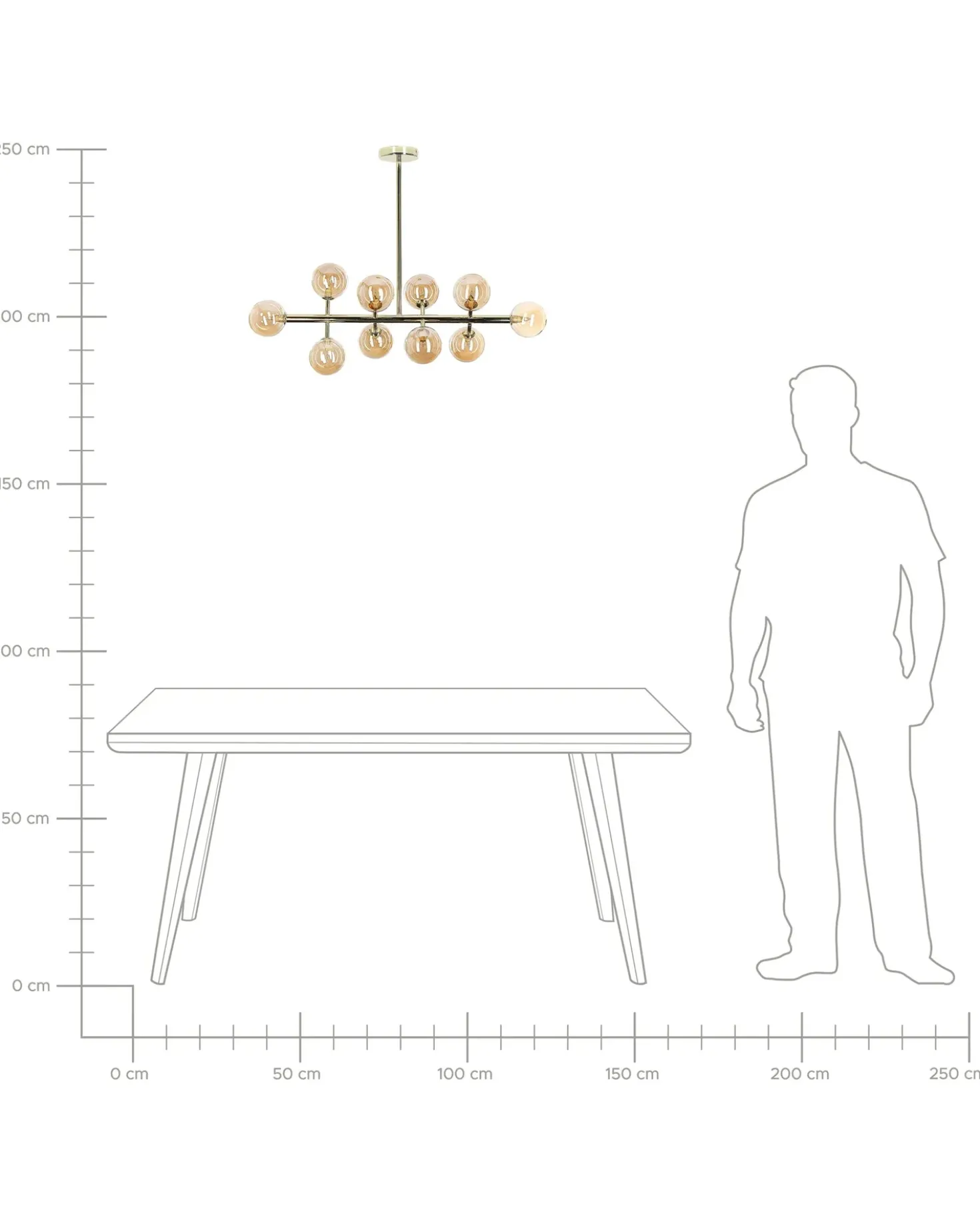 Lampadario RAMIS Metallo Oro