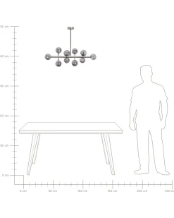 Lampadario RAMIS Metallo Argento
