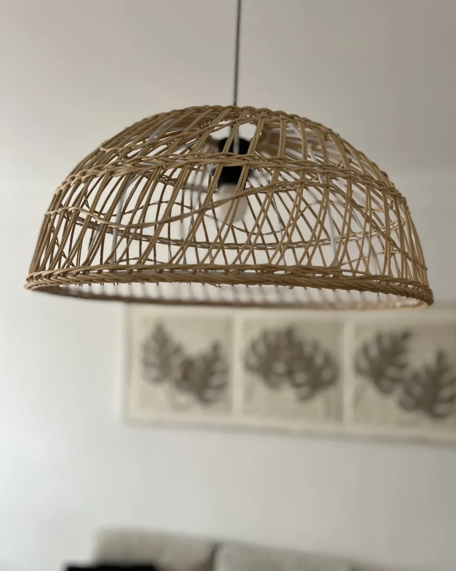 Lampadario RAVINE Rattan Naturale