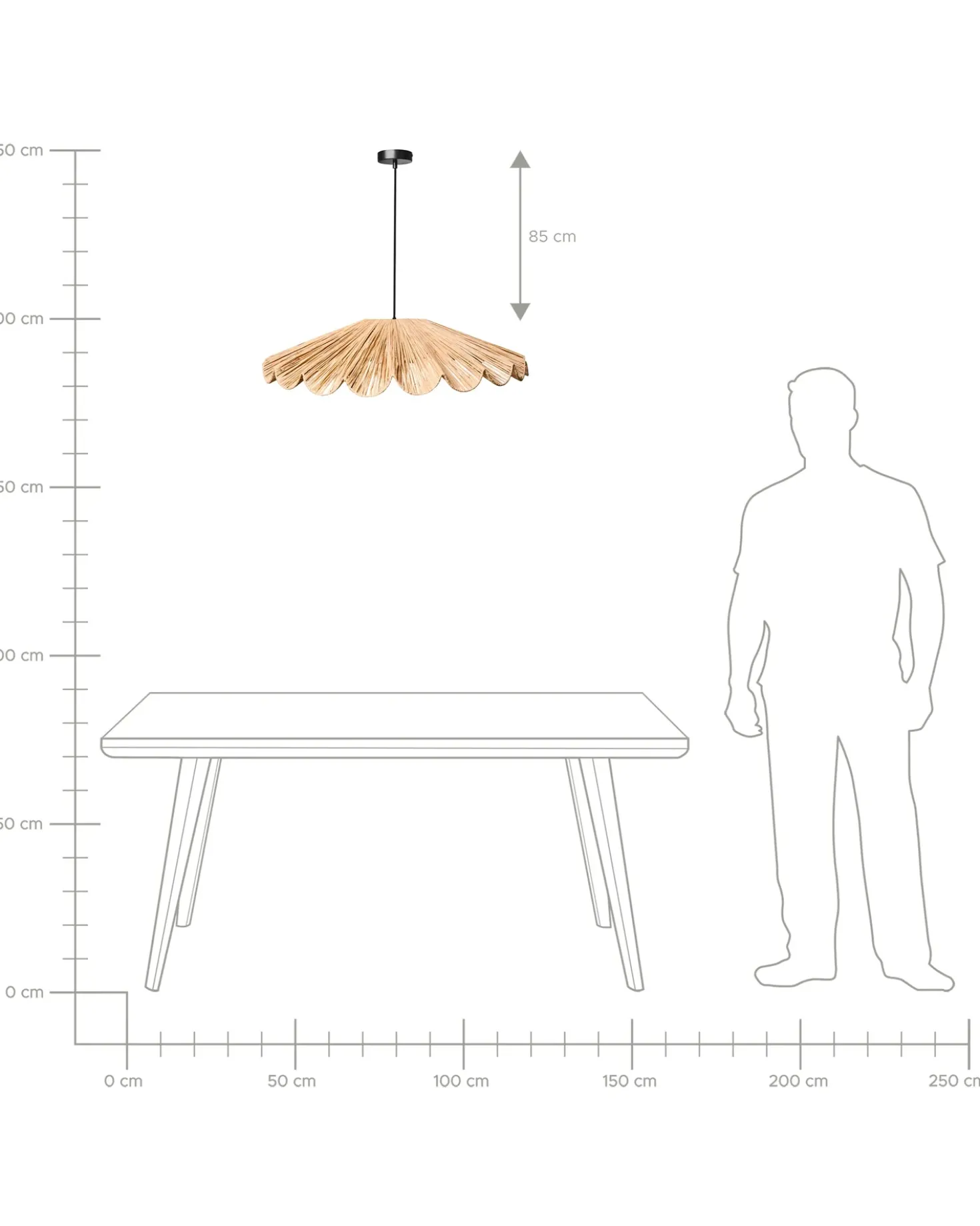 Lampadario SABOGAL Vimini Naturale