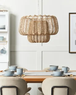 Lampadario SAISI Corda di carta Beige