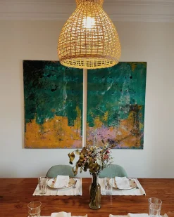 Lampadario SAKENI Rattan Naturale