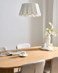 Lampadario SEBAKWE Corda di carta Beige chiaro