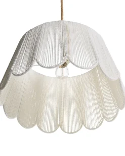 Lampadario SEBAKWE Corda di carta Beige chiaro