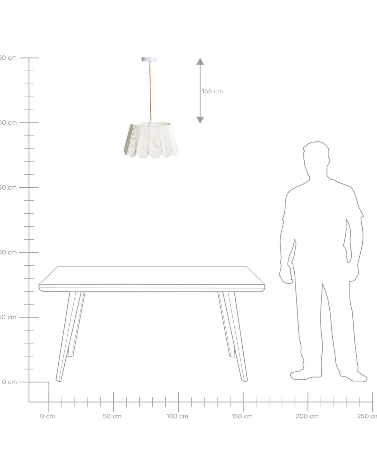 Lampadario SEBAKWE Corda di carta Beige chiaro