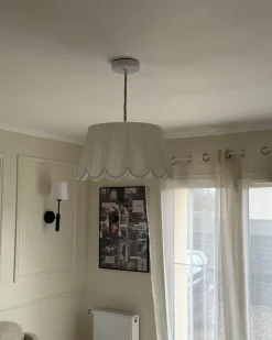 Lampadario SEBAKWE Corda di carta Beige chiaro