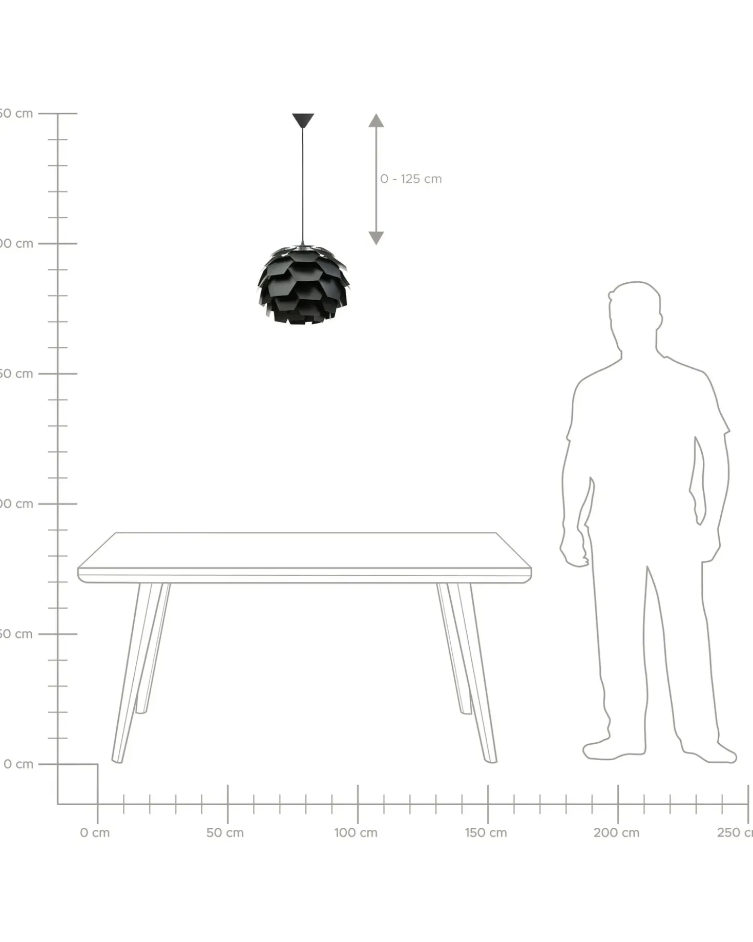 Lampadario SEGRE S Nero