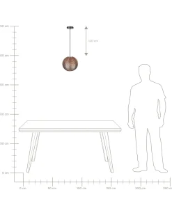 Lampadario SEINE Metallo Rame