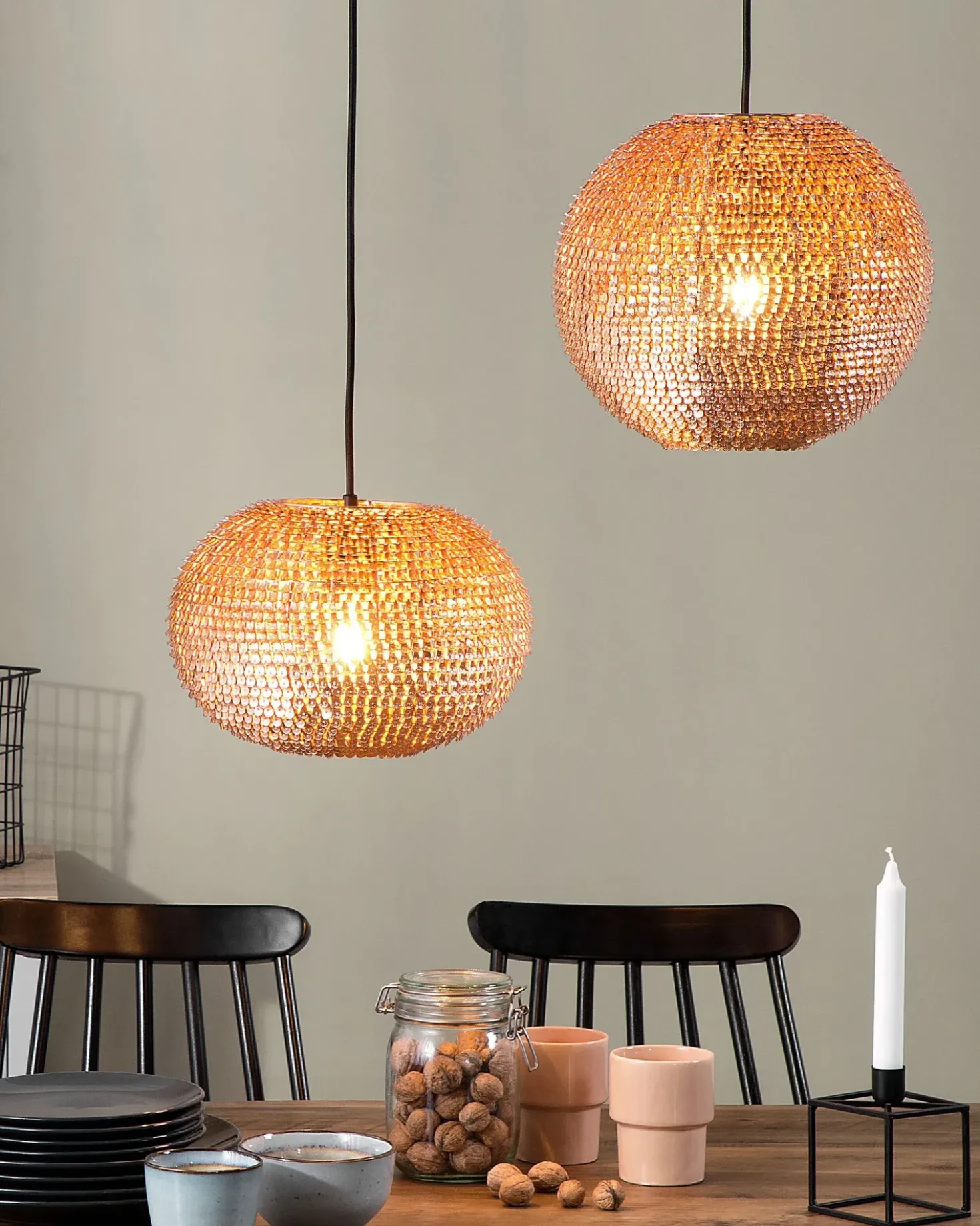 Lampadario SEINE Metallo Rame