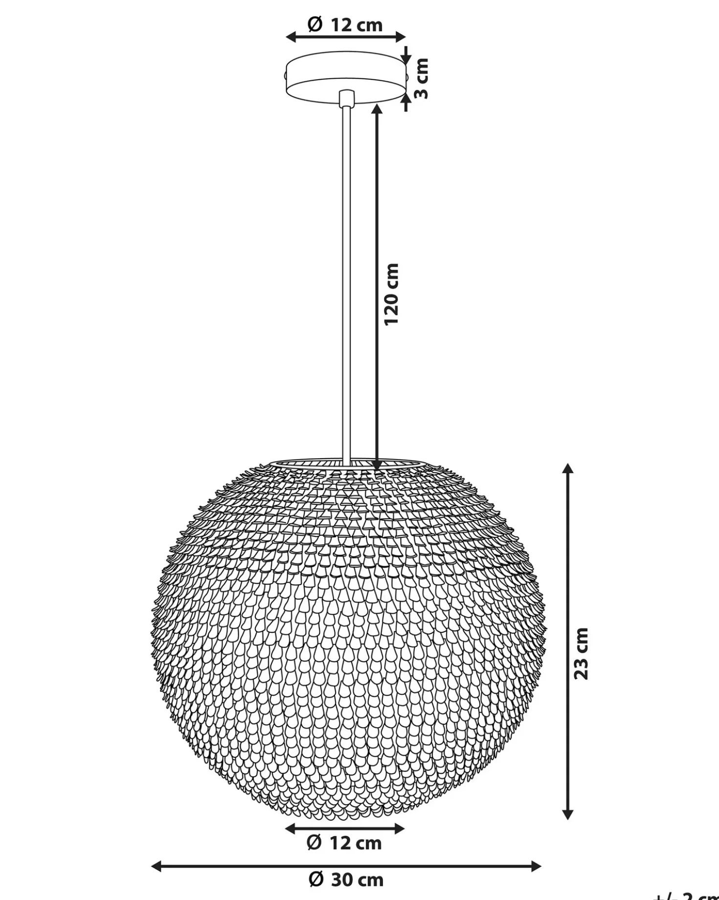 Lampadario SEINE Metallo Rame