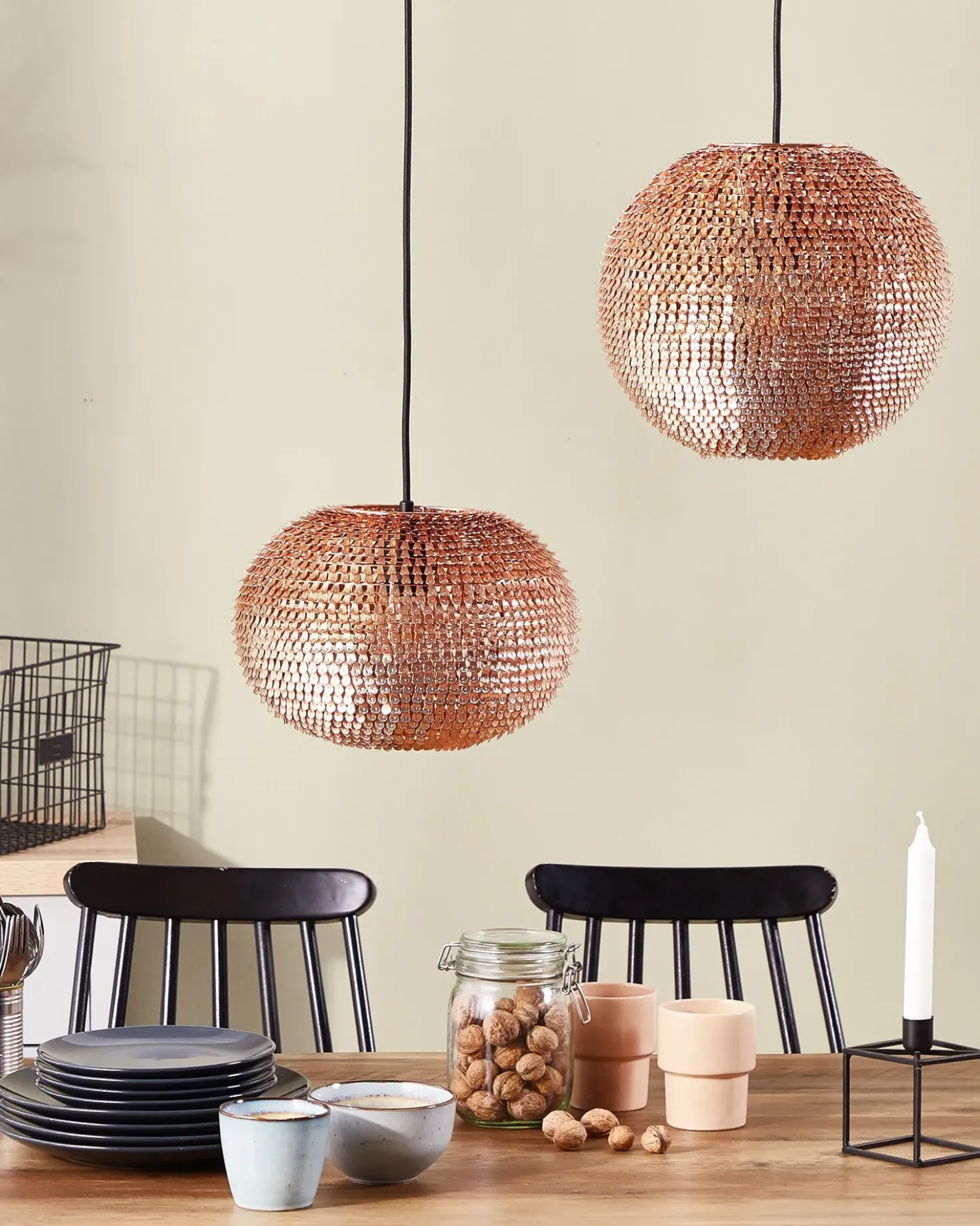 Lampadario SEINE Metallo Rame