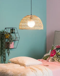 Lampadario SELENGE Rattan Marrone chiaro