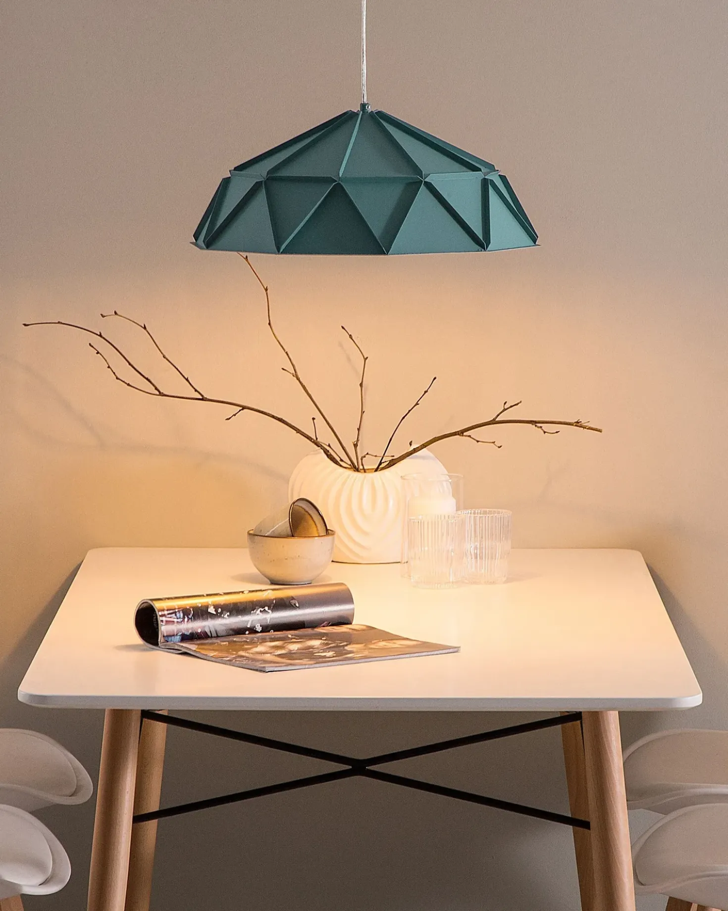 Lampadario SENIA Metallo Turchese