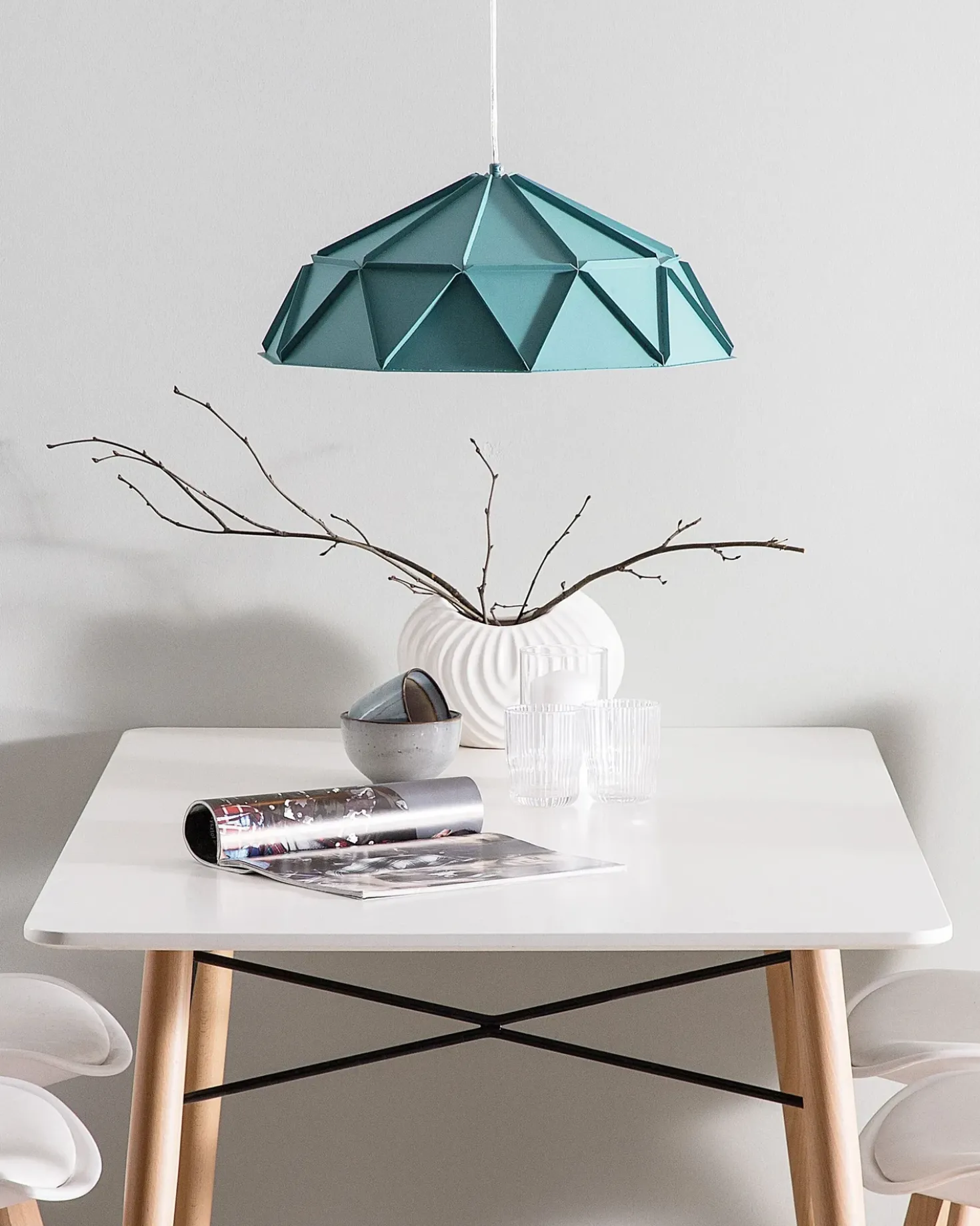 Lampadario SENIA Metallo Turchese