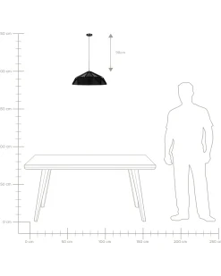 Lampadario SENIA Metallo Nero
