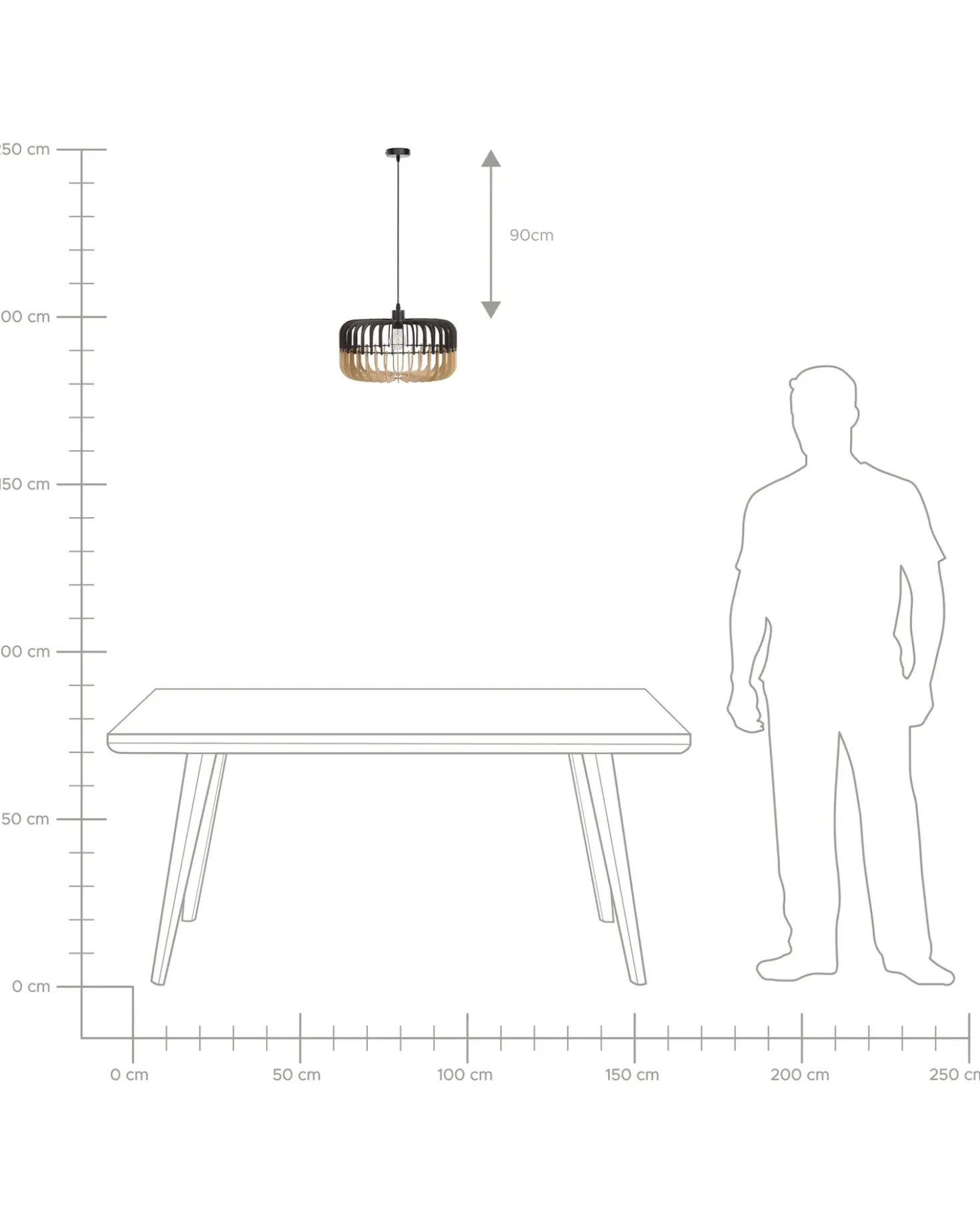 Lampadario SOUS Marrone/Nero