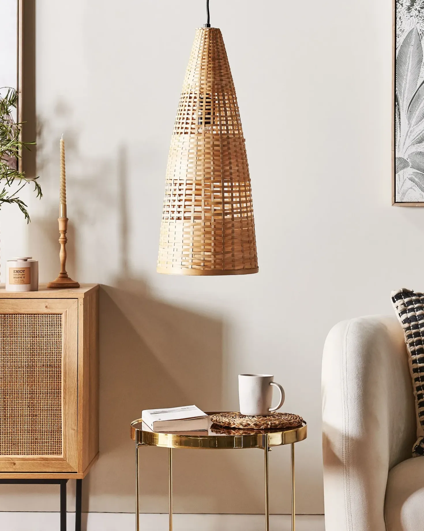 Lampadario SUAM Bambù Naturale