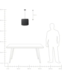Lampadario SUAPURE Tessuto Nero