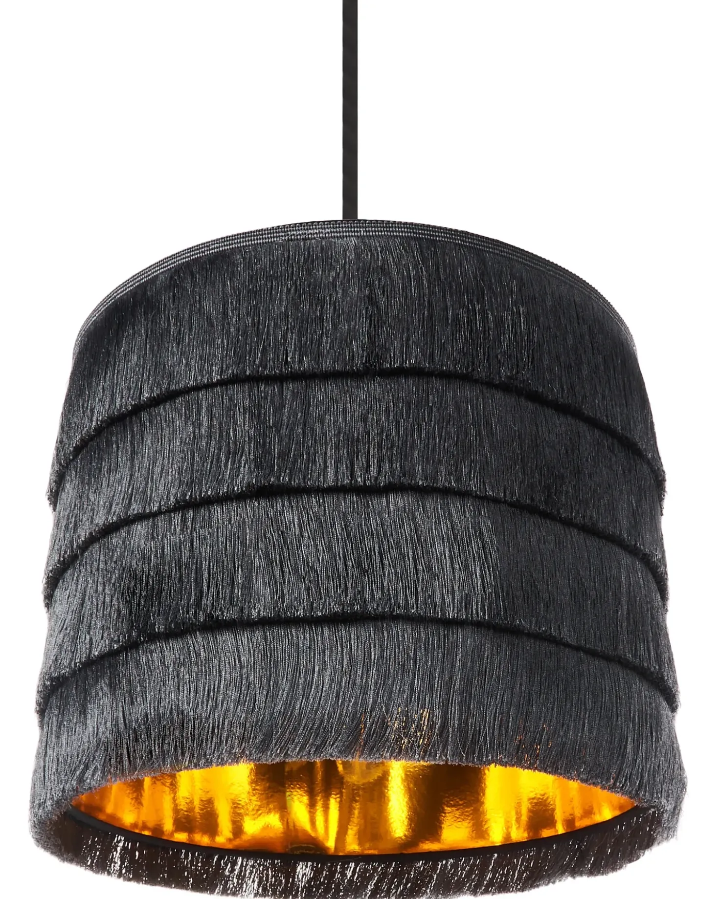 Lampadario SUAPURE Tessuto Nero