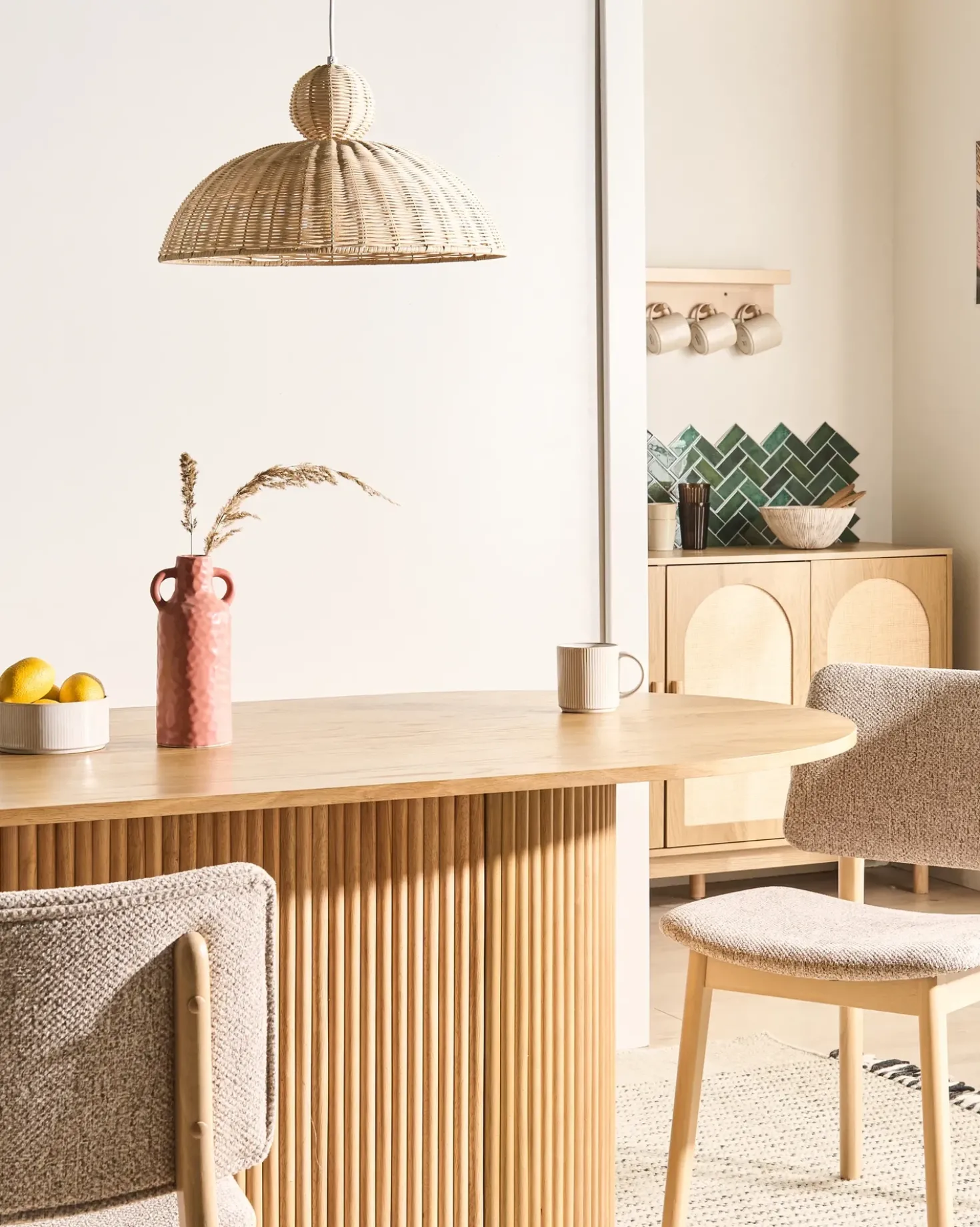 Lampadario SUERTE Rattan Naturale