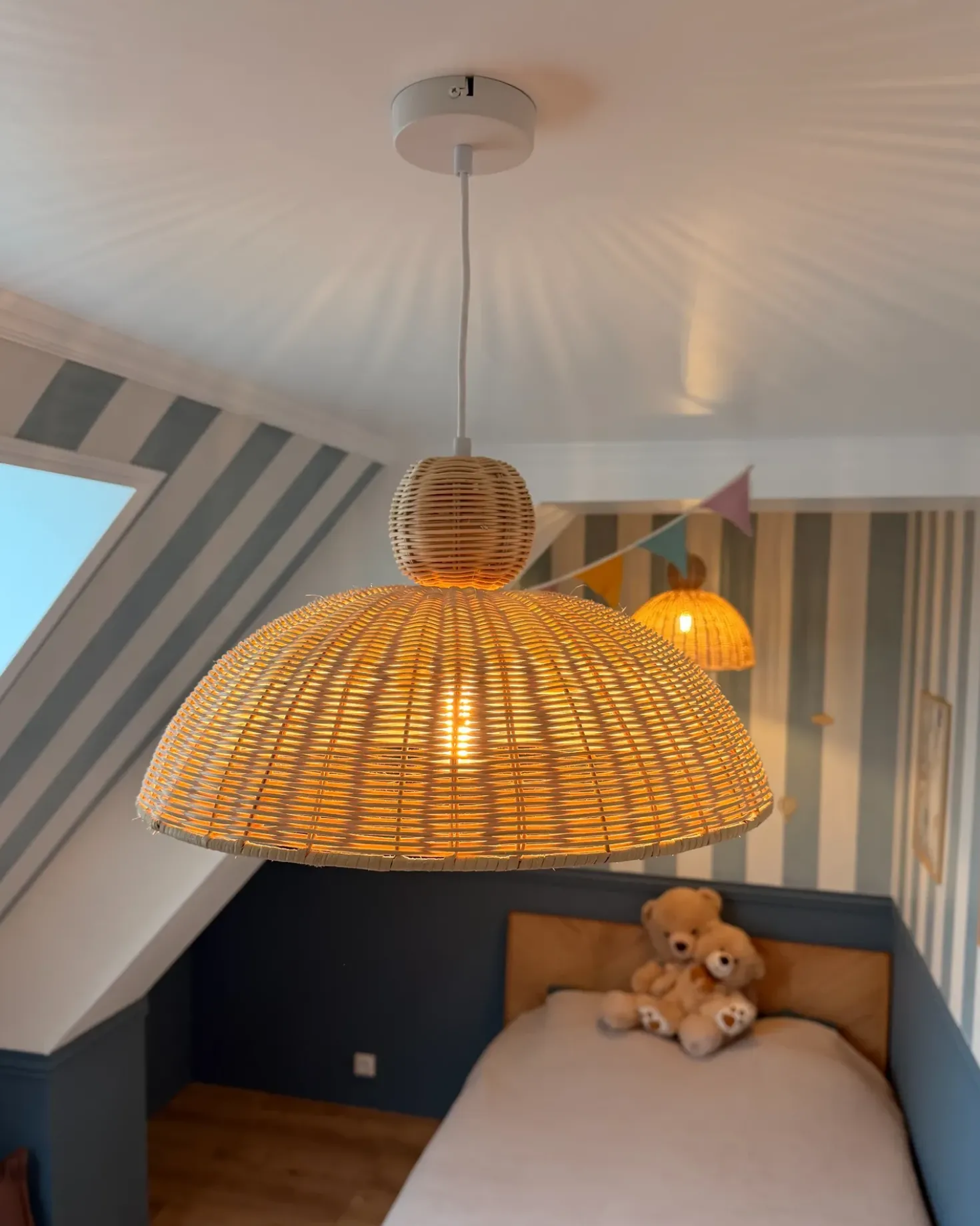 Lampadario SUERTE Rattan Naturale