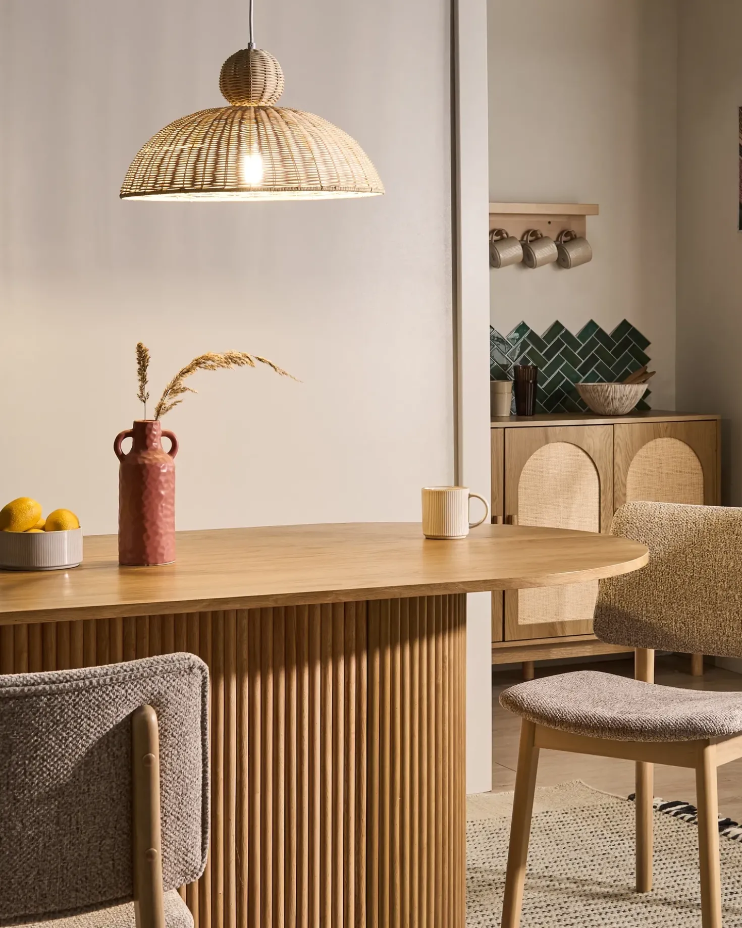 Lampadario SUERTE Rattan Naturale