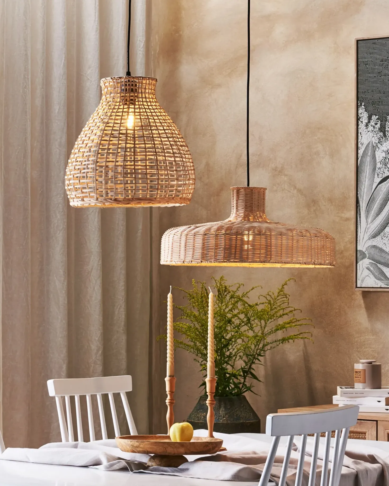 Lampadario TAMARIN Rattan Naturale