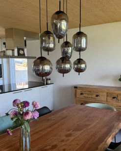 Lampadario TARLO Vetro Ottone