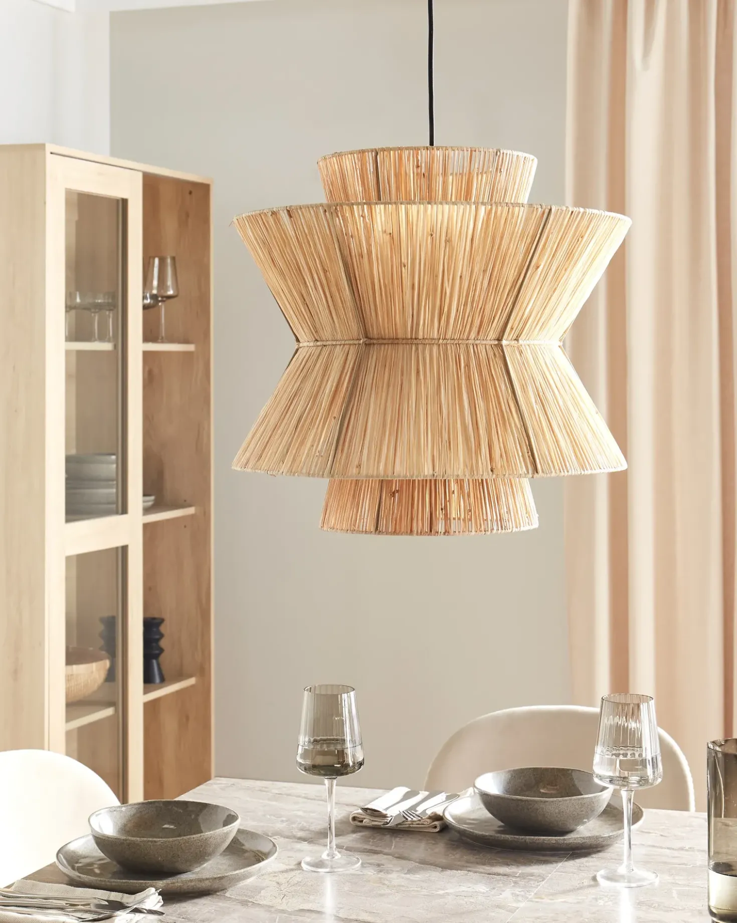 Lampadario TELAMBA Vimini Naturale