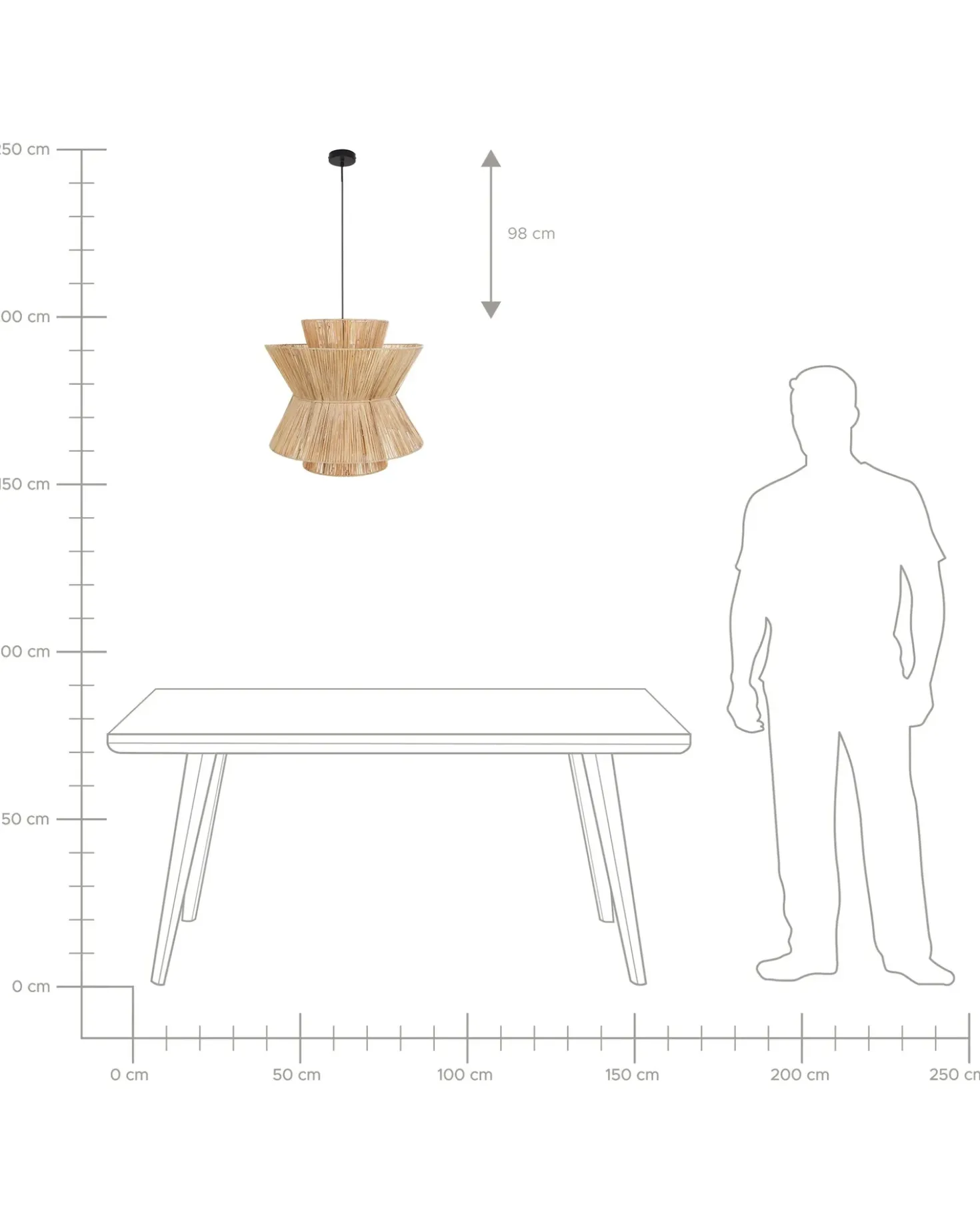 Lampadario TELAMBA Vimini Naturale