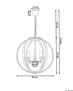 Lampadario TENOIRO Metallo Argento