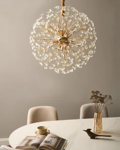 Lampadario TIMANE Vetro Ottone