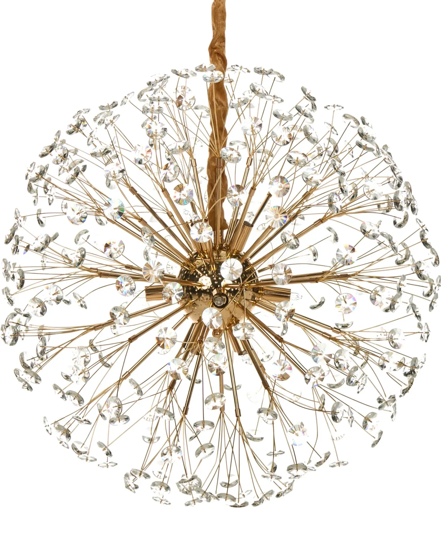 Lampadario TIMANE Vetro Ottone