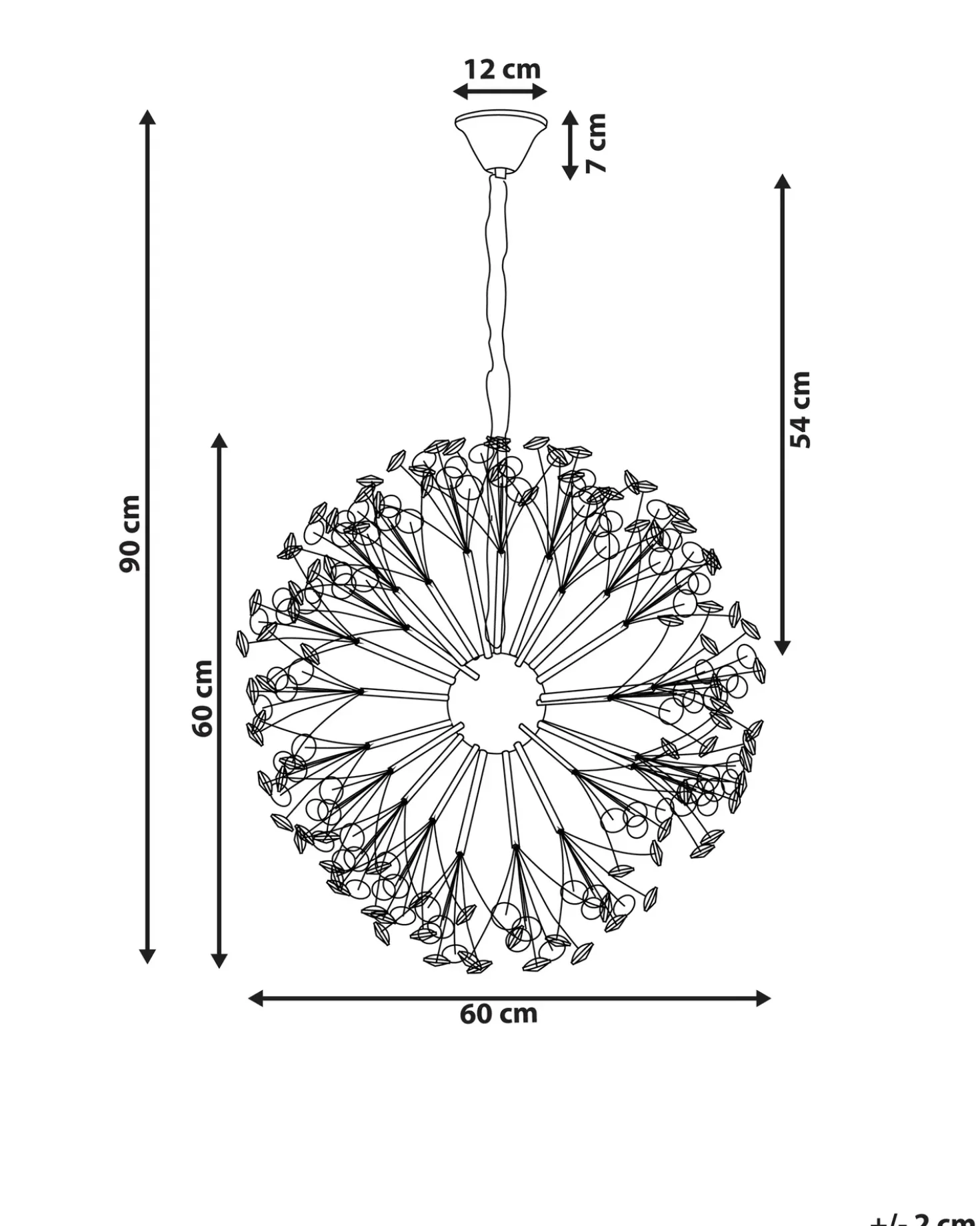 Lampadario TIMANE Vetro Ottone