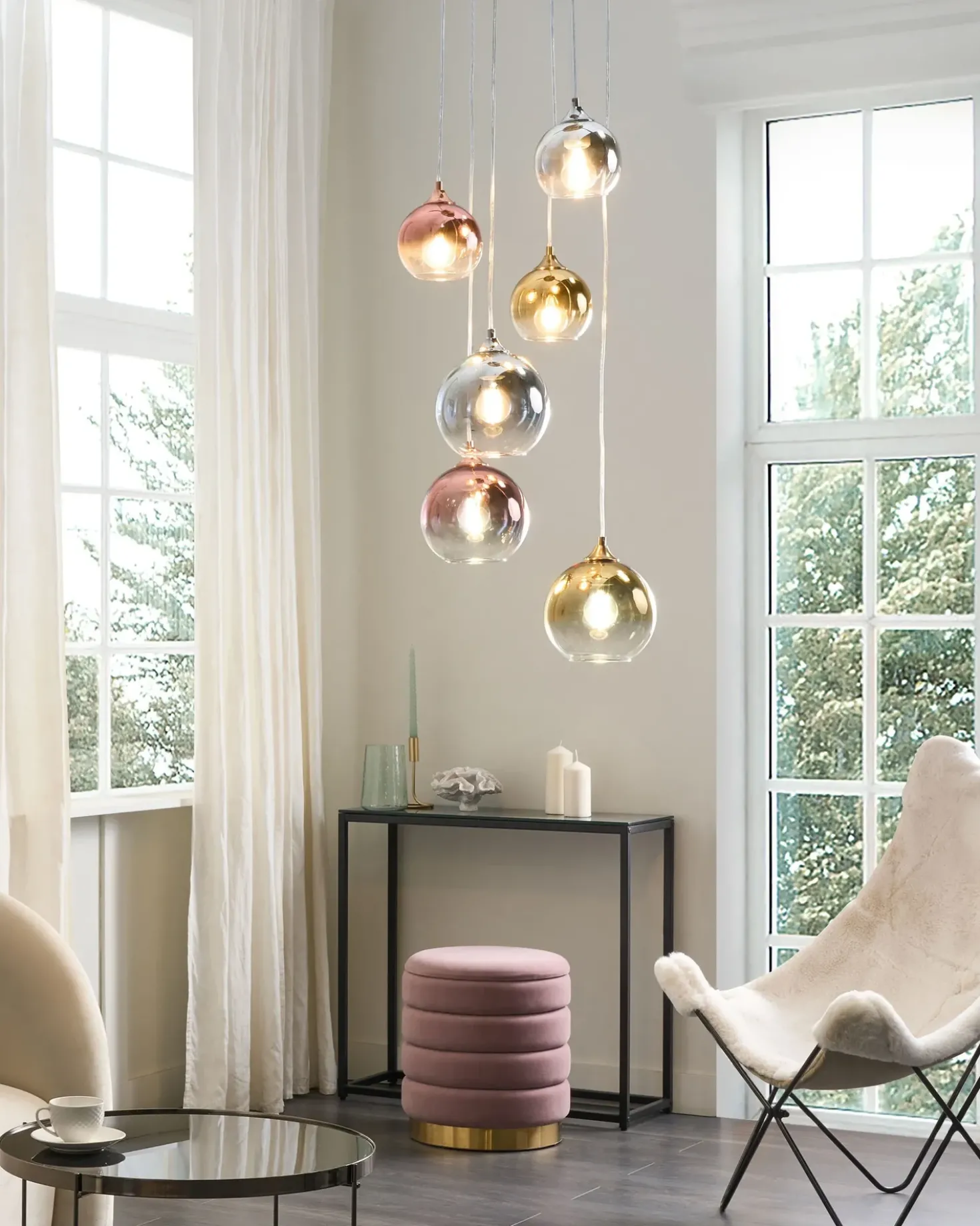 Lampadario TOOMA Vetro Ottone