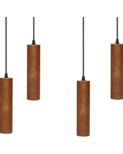 Lampadario TUTAKI Legno di quercia Nero