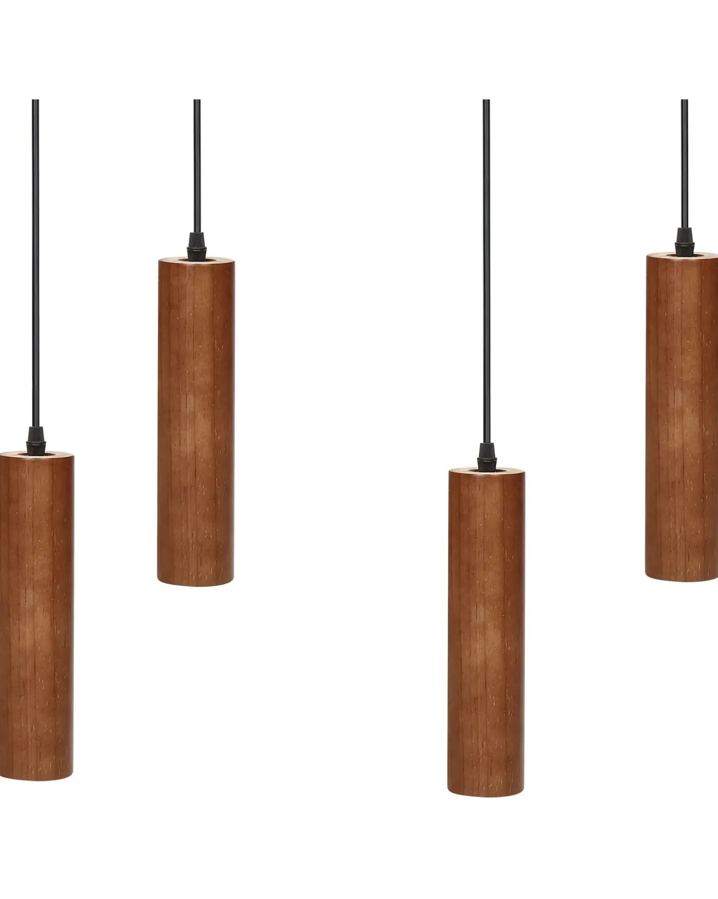 Lampadario TUTAKI Legno di quercia Nero