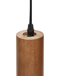 Lampadario TUTAKI Legno di quercia Nero